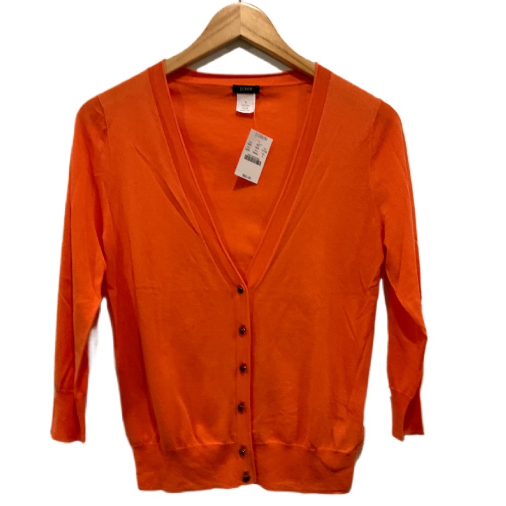 J. CREW Orange Lightweight Top Size Small NWT
